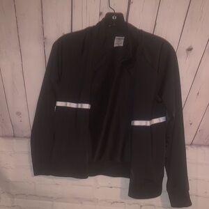 Athletic Works Black Performance Jacket with Reflective Stripes
